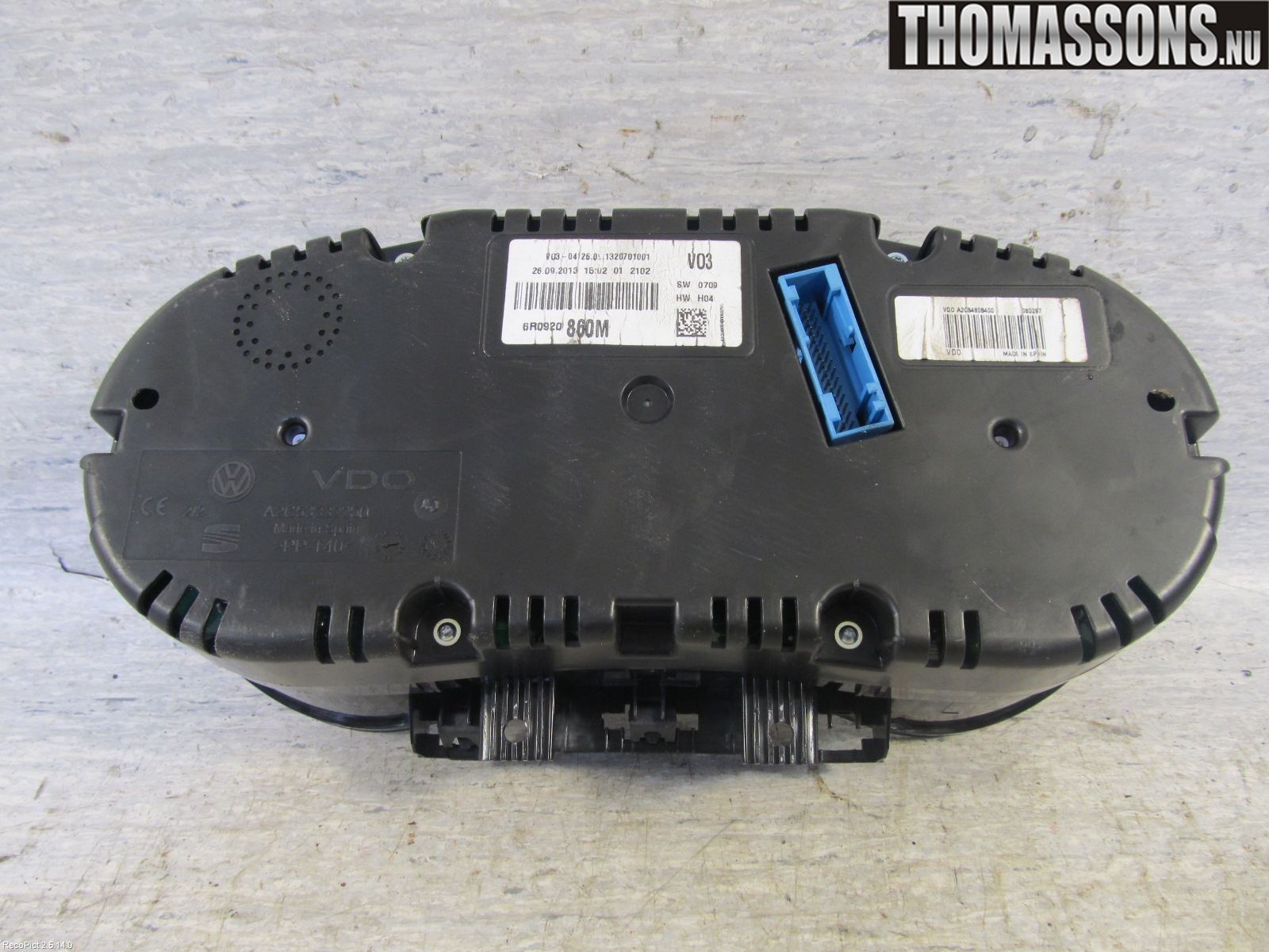 Volkswagen VW POLO 10-17 Instrument Komb