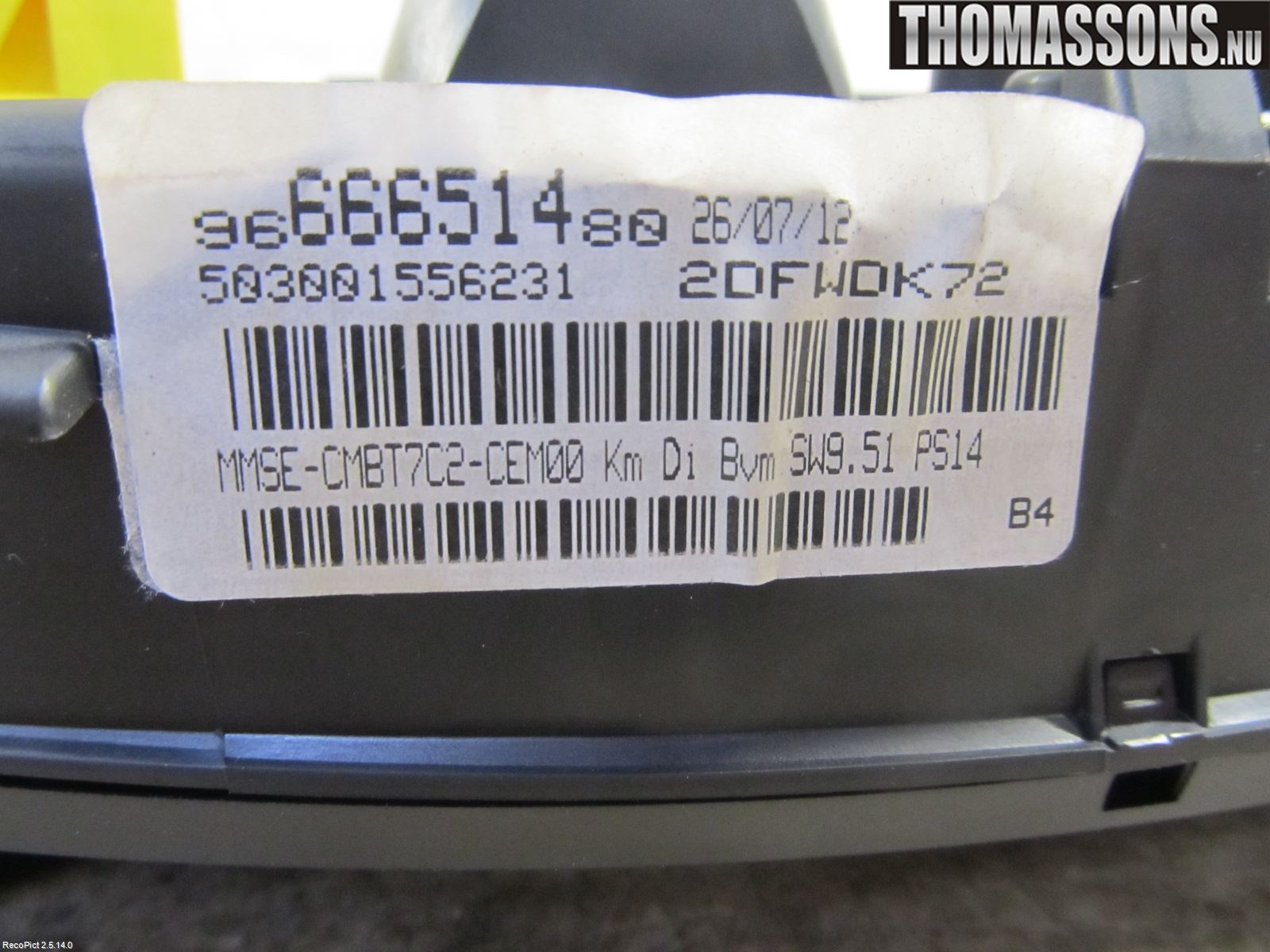 Peugeot 308 08-13 Instrument Komb