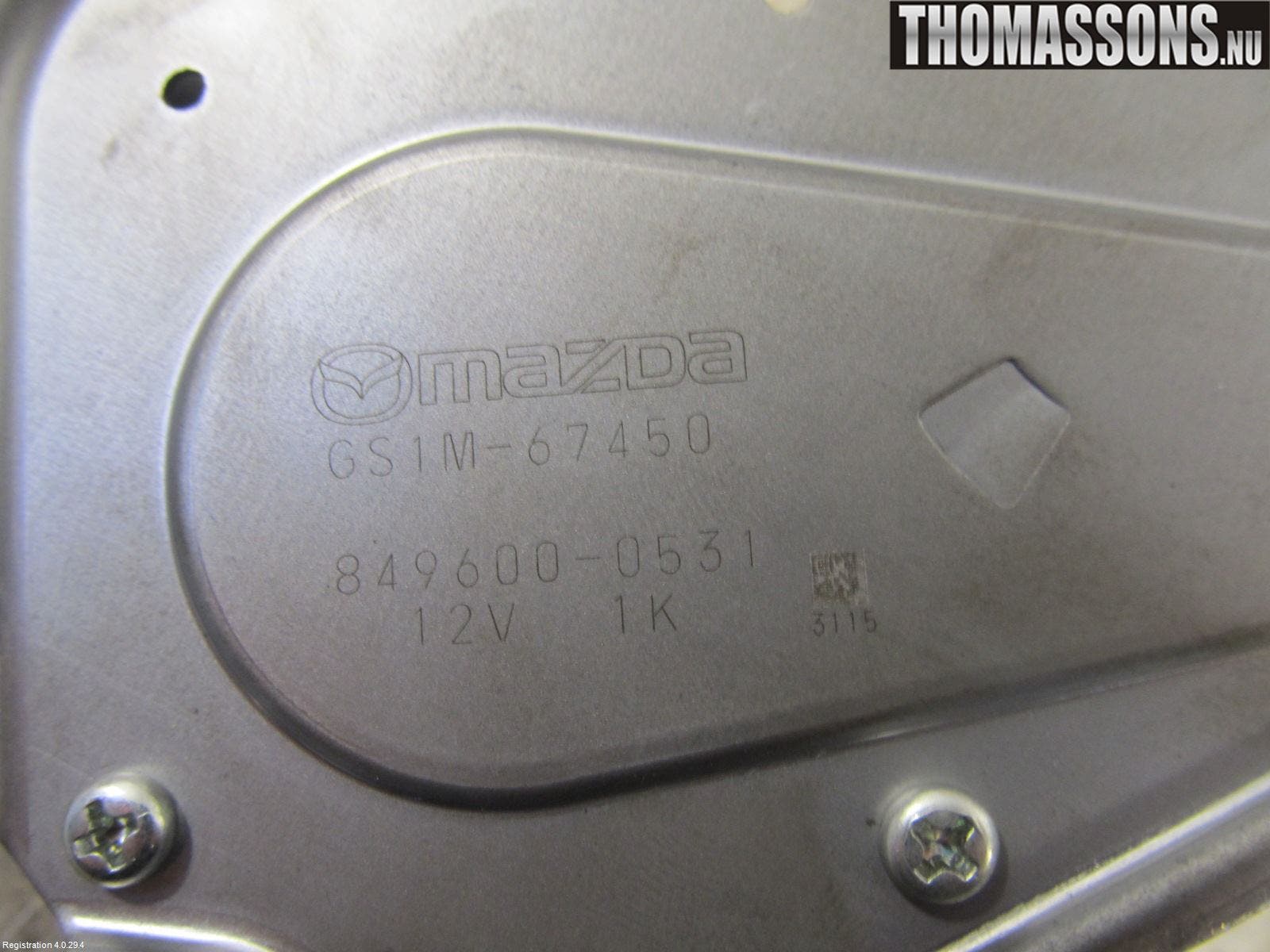 Mazda 6 08-13 Torkarmotor Baklucka