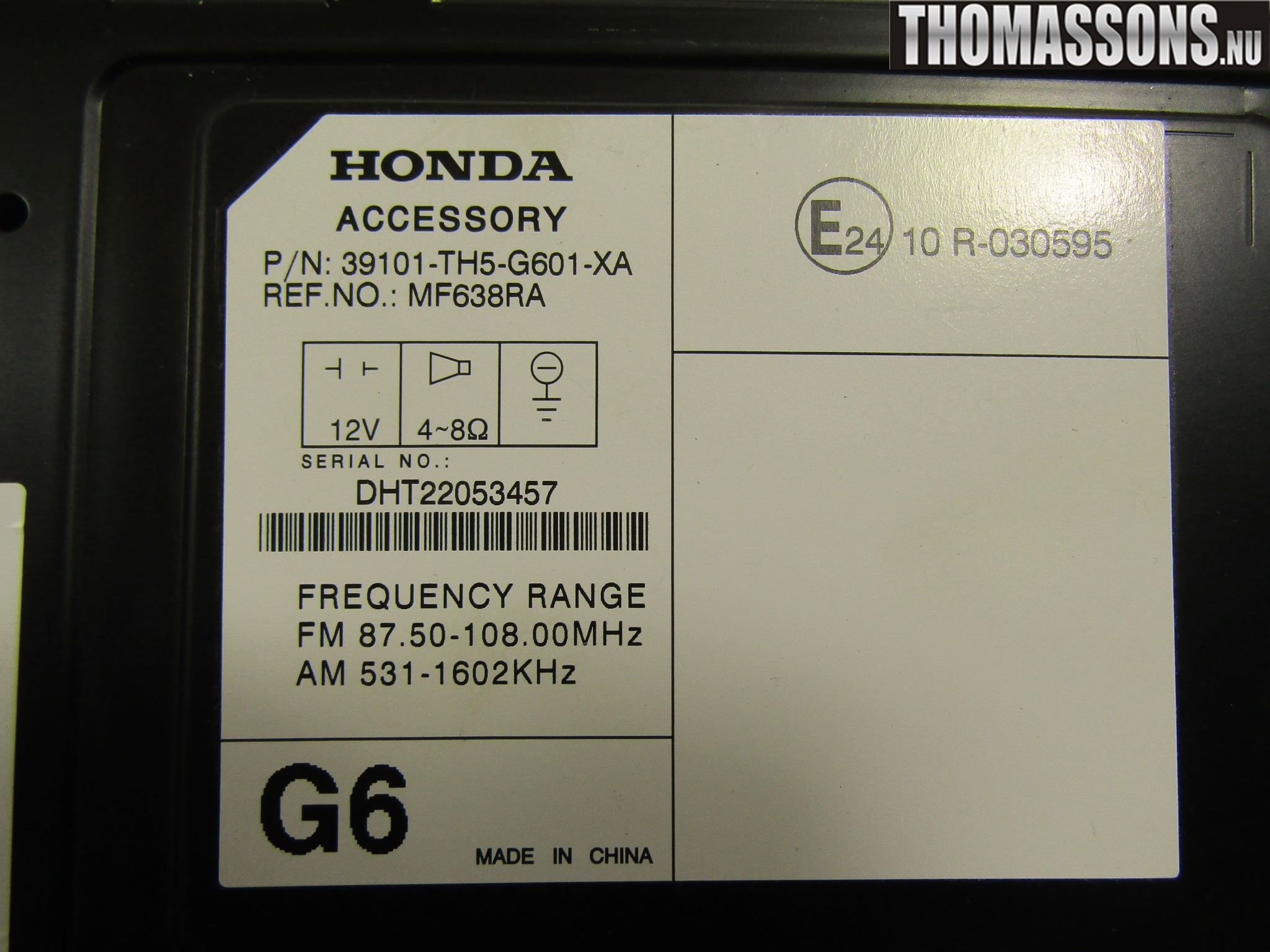 Honda JAZZ 08-14 Radio