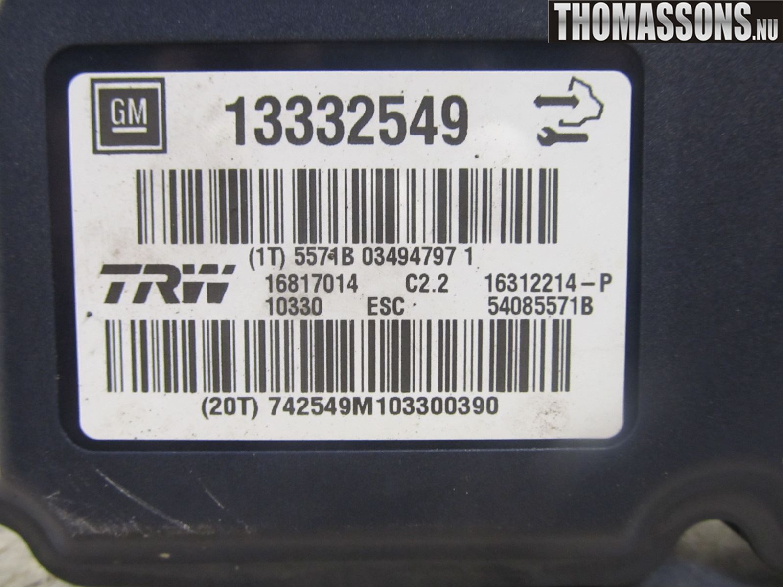 Opel INSIGNIA 09-16 Abs Hydraulaggregat