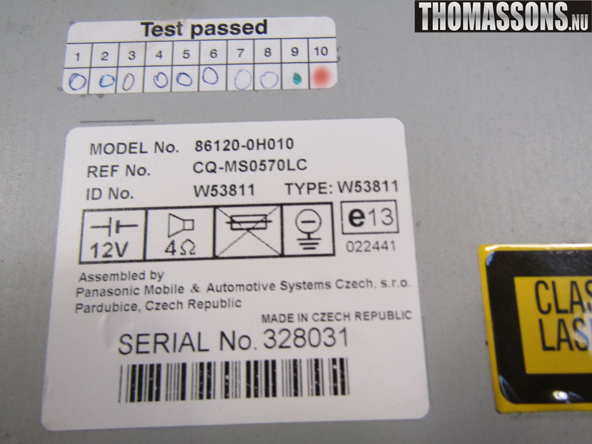 Citroen C1 06-13 Radio