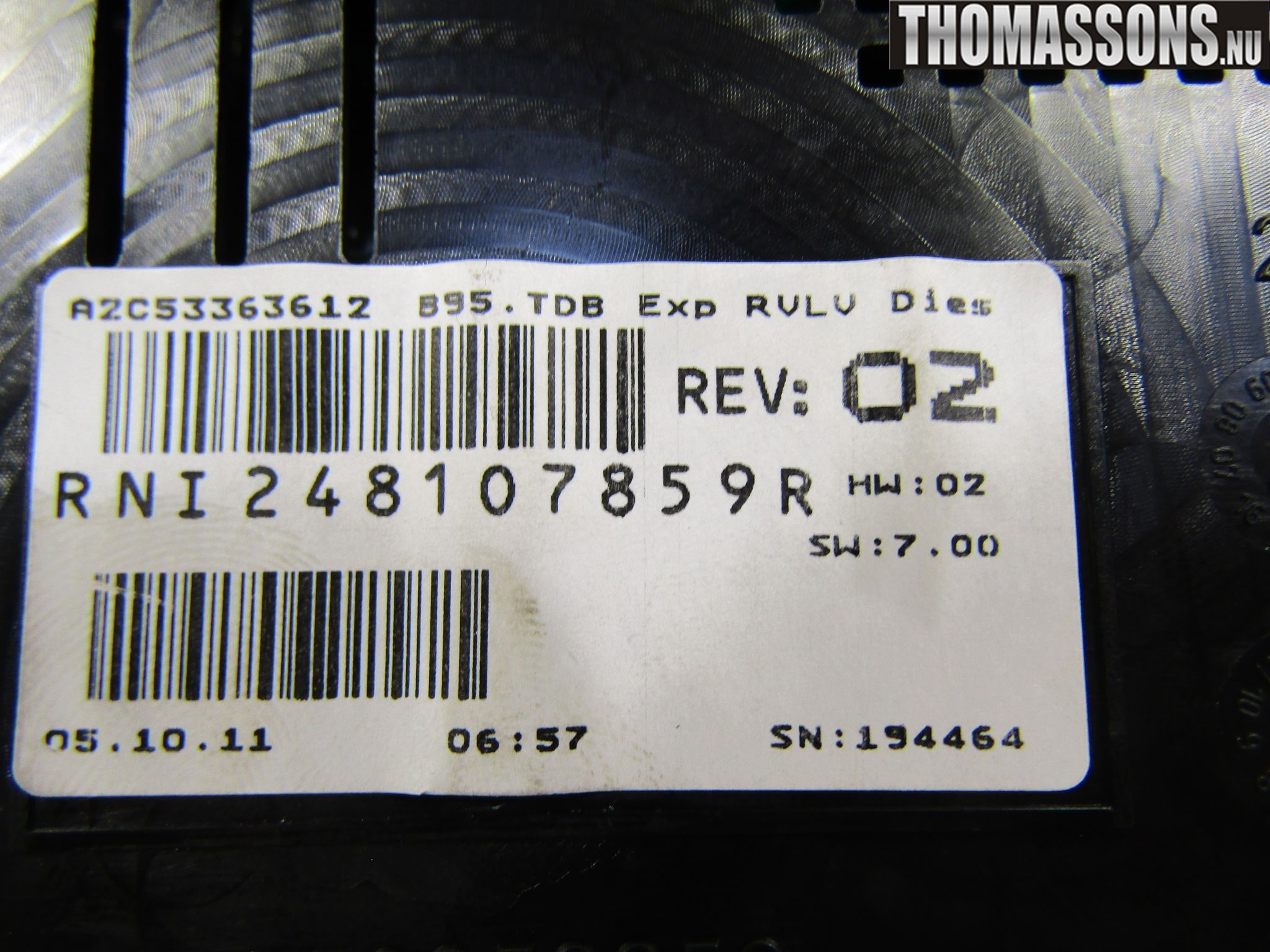 Renault MEGANE III 09-15 Instrument Komb