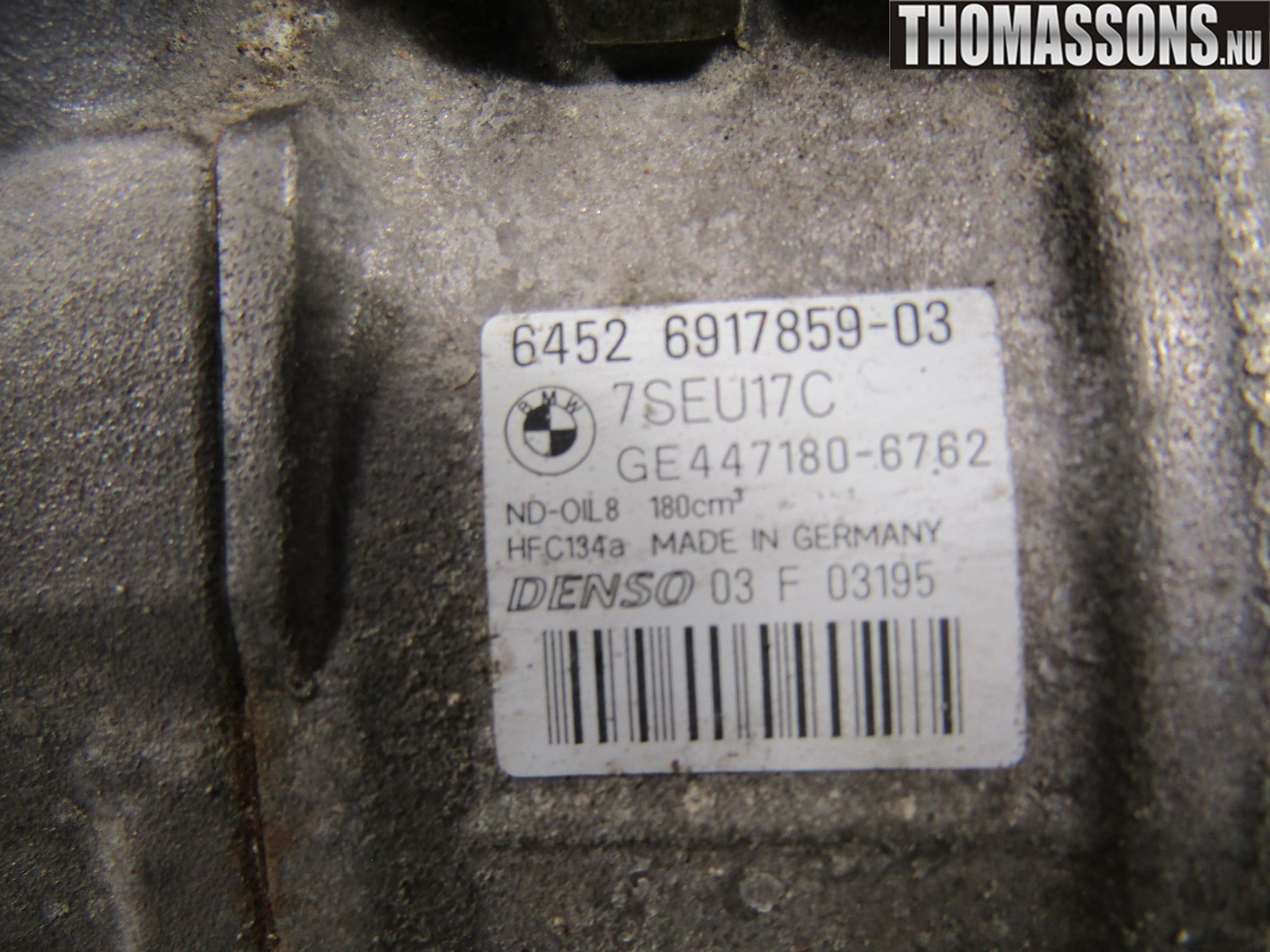 BMW 5 E60/61 Sed/Tou 02-10 Ac Kompressor