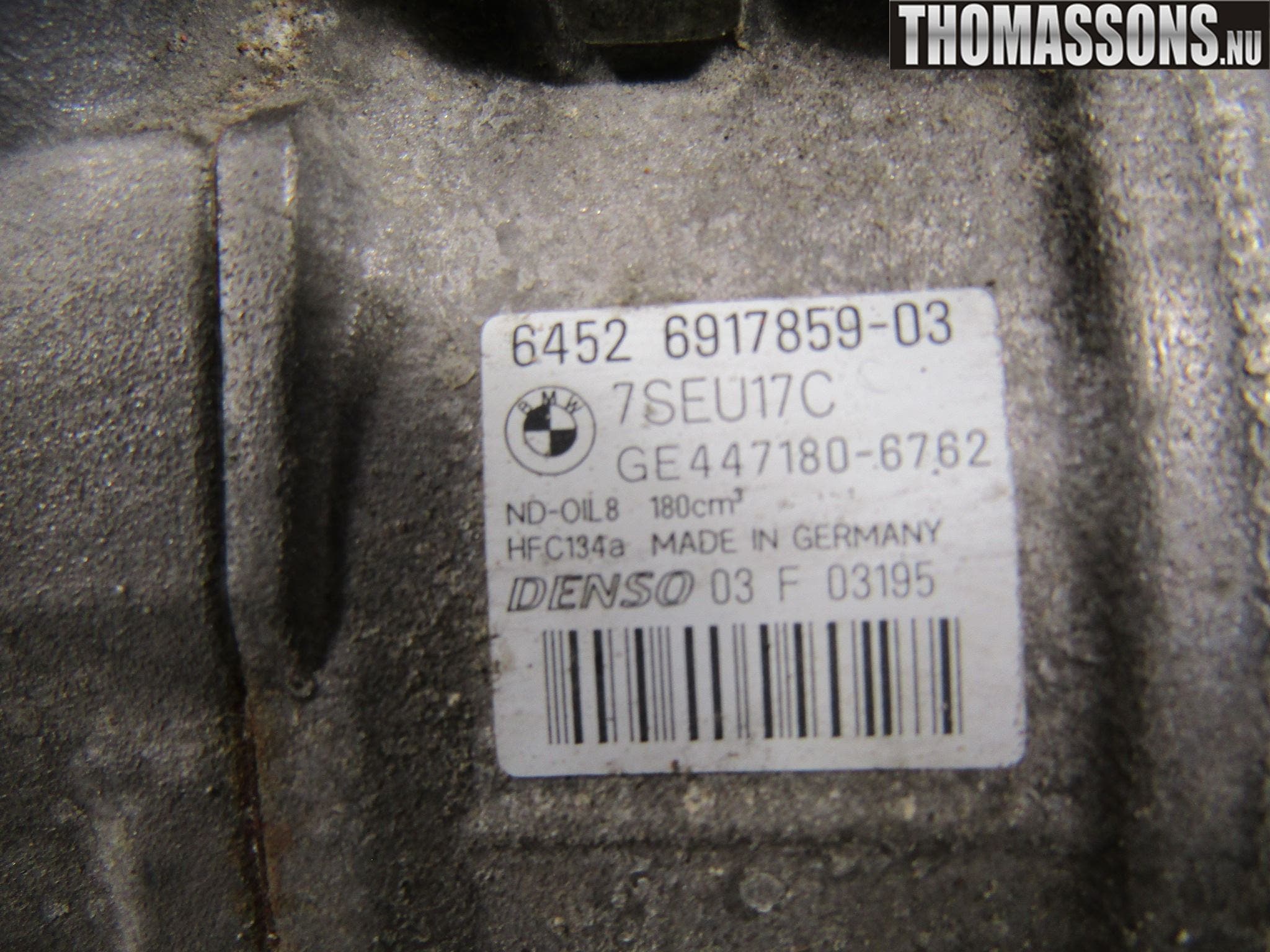 BMW 5 E60/61 Sed/Tou 02-10 Ac Kompressor