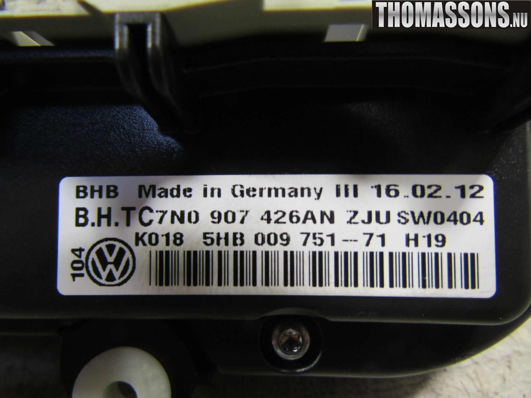 Volkswagen VW GOLF VI 09-13 Ac Styrenhet Ac Manöveren