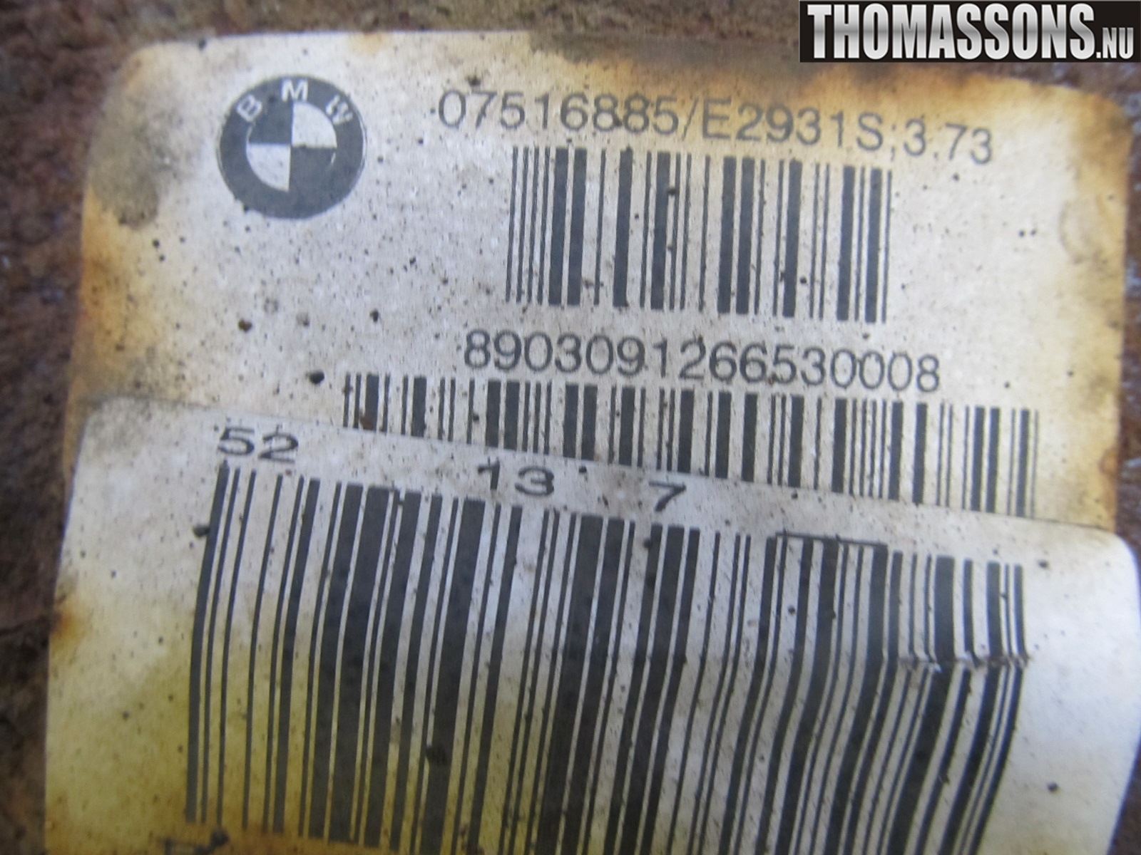 BMW 5 E60/61 Sed/Tou 02-10 Bakväxel-Diff