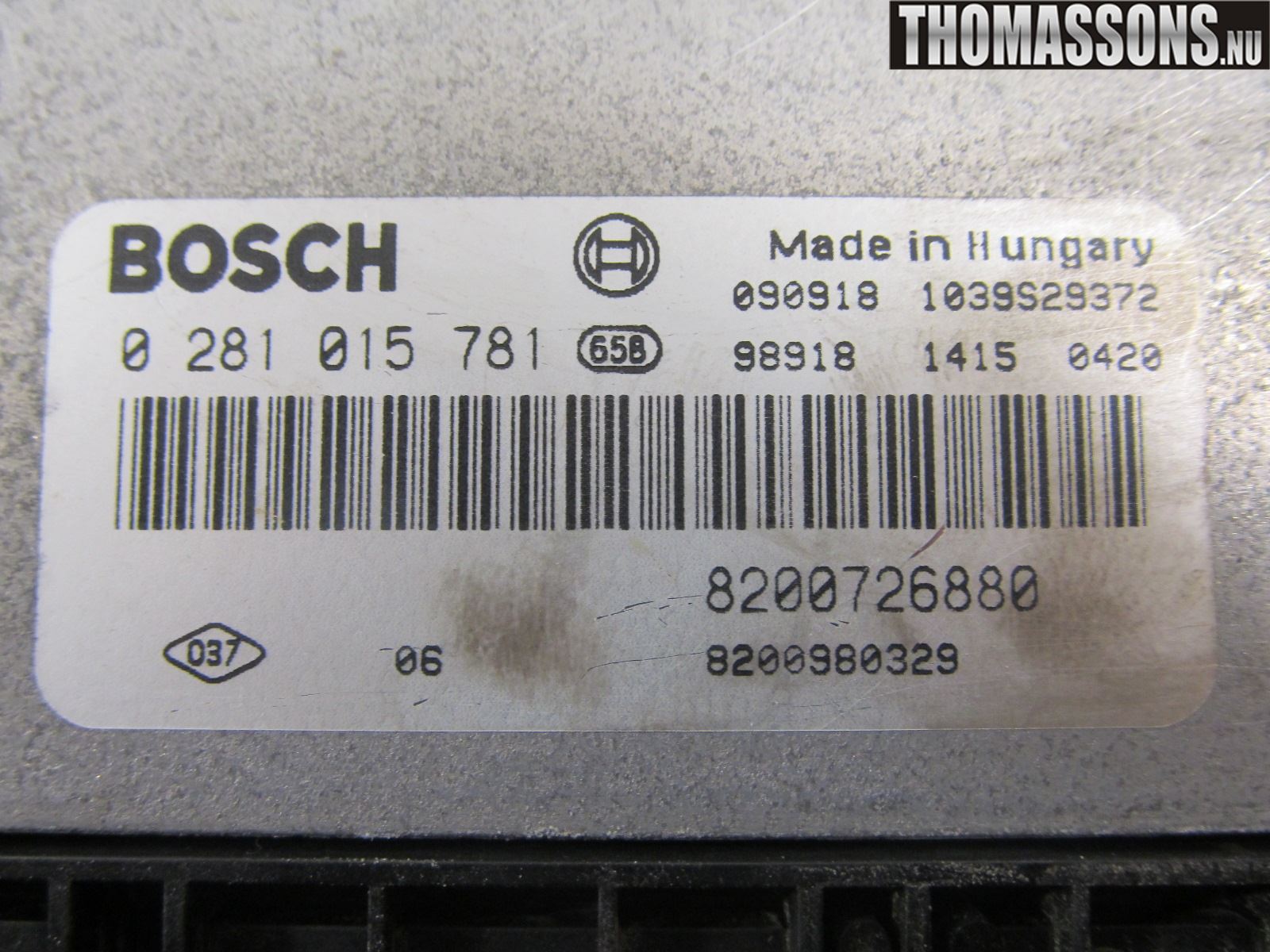 Renault LAGUNA III 08-10 Styrenhet Insprut Bensin