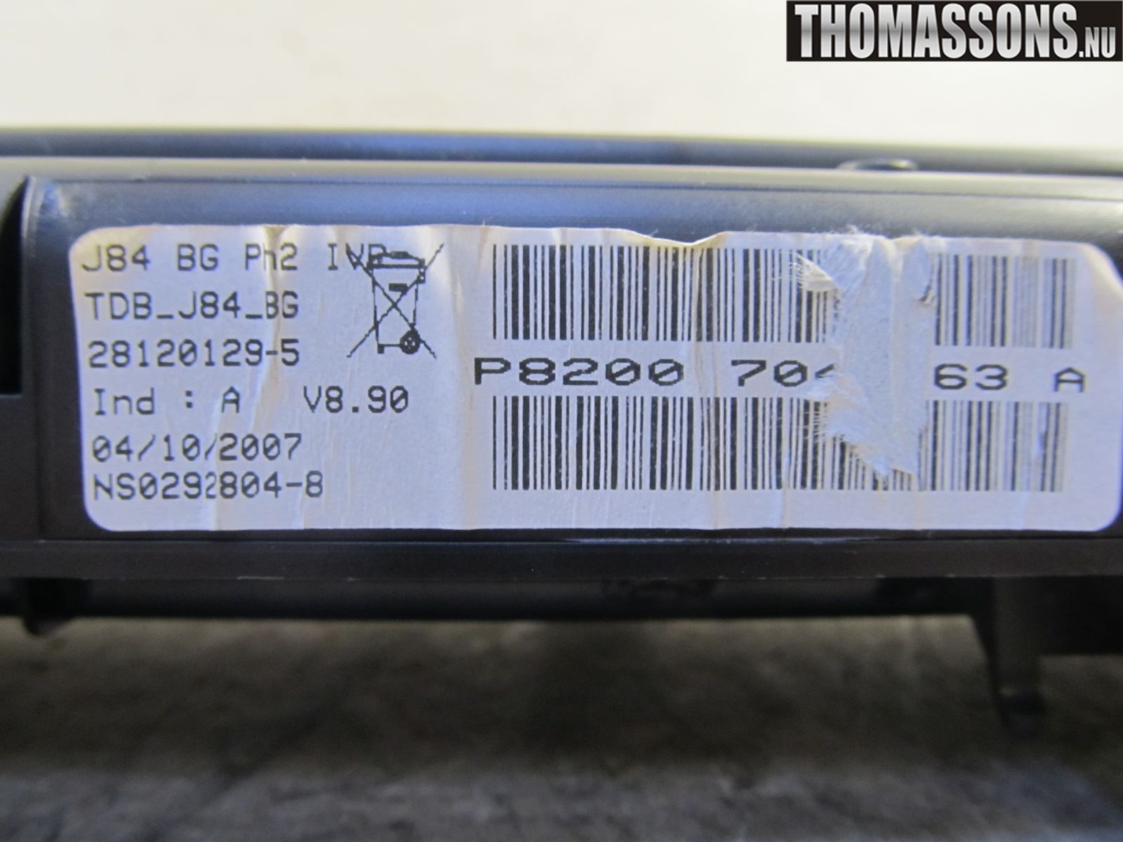Renault SCÉNIC/GRAND 07-09 Instrument Komb