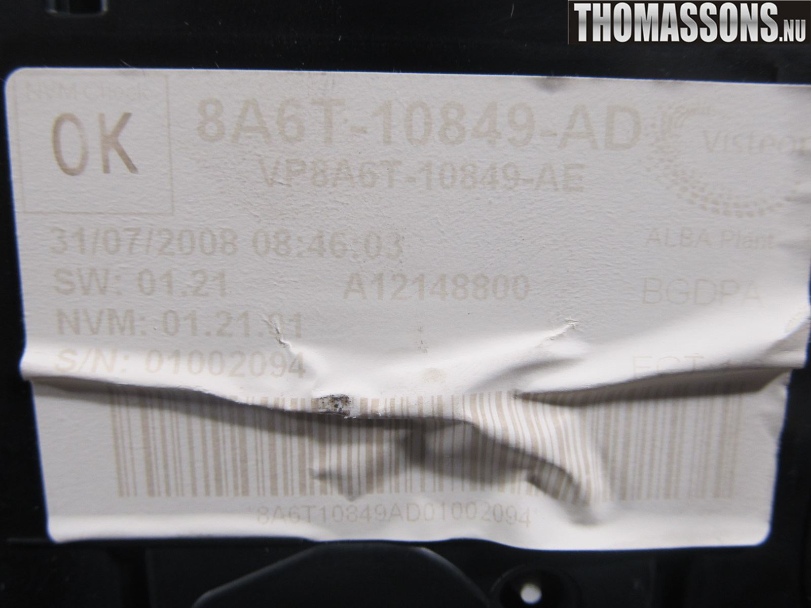 Ford FIESTA 09-12 Instrument Komb