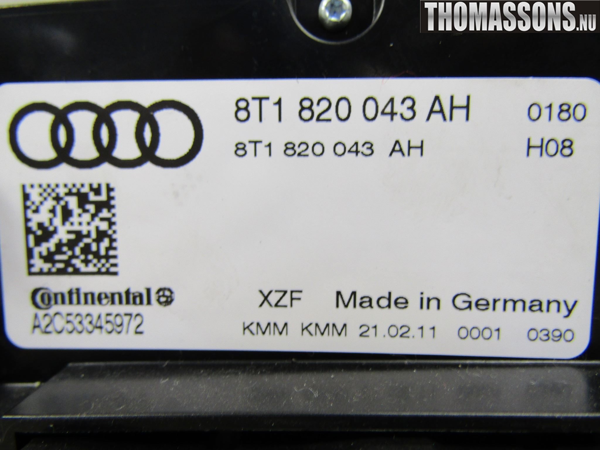 Audi A4/S4 08-11 Ac Styrenhet Ac Manöveren