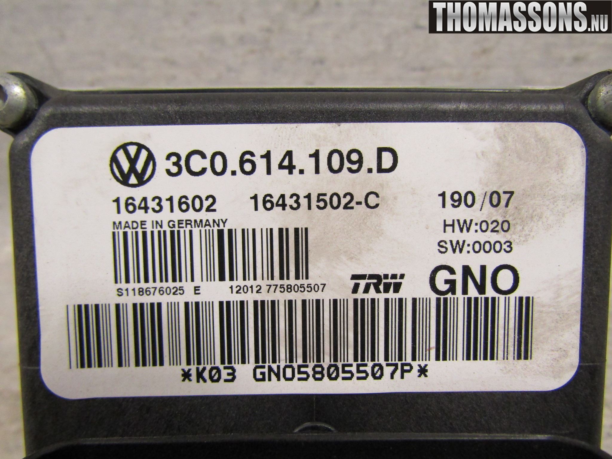 Volkswagen VW PASSAT 05-11 Abs Hydraulaggregat