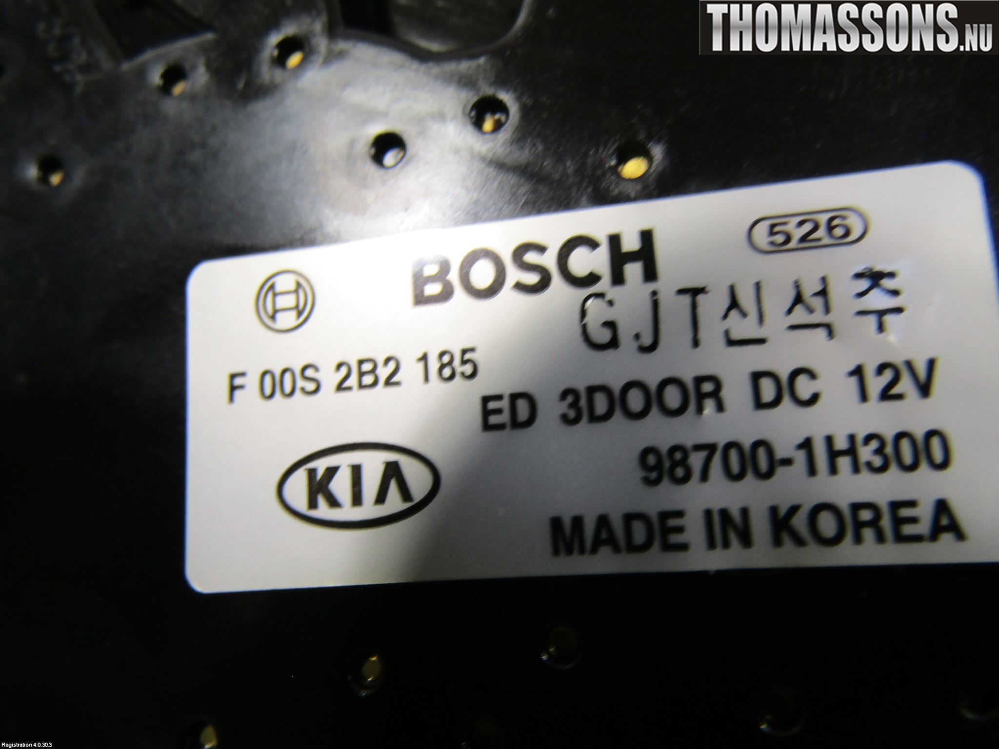 Hyundai ix35 Torkarmotor Baklucka