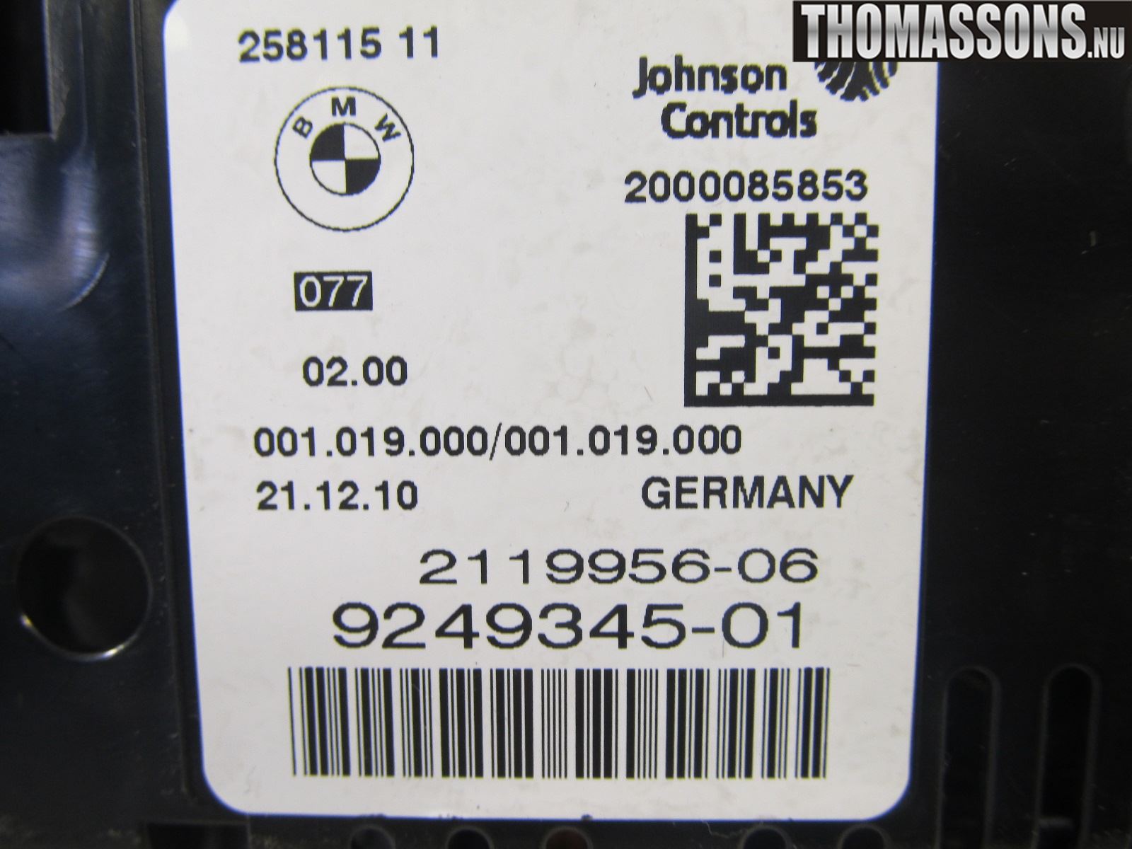 BMW 5 F10/F11/F18 09-17 Instrument Komb