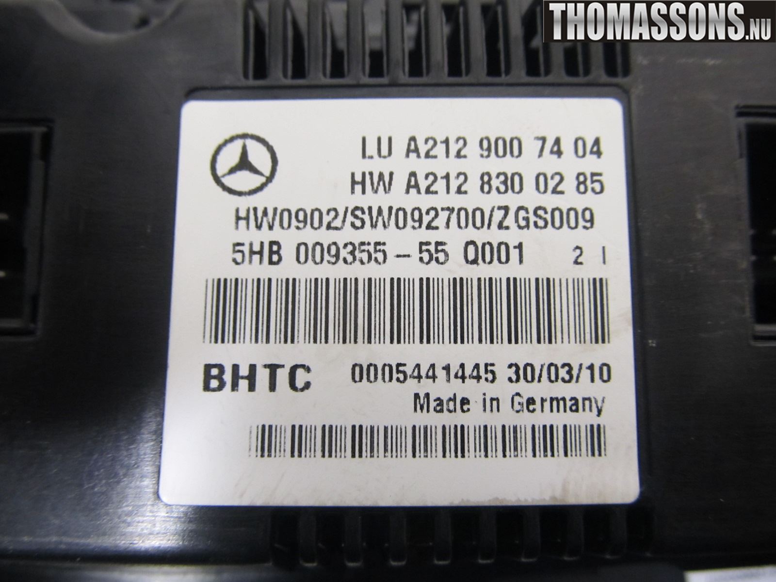 Mercedes-Benz MB E-KLASS (W212) 09-16 Ac Styrenhet Ac Manöveren