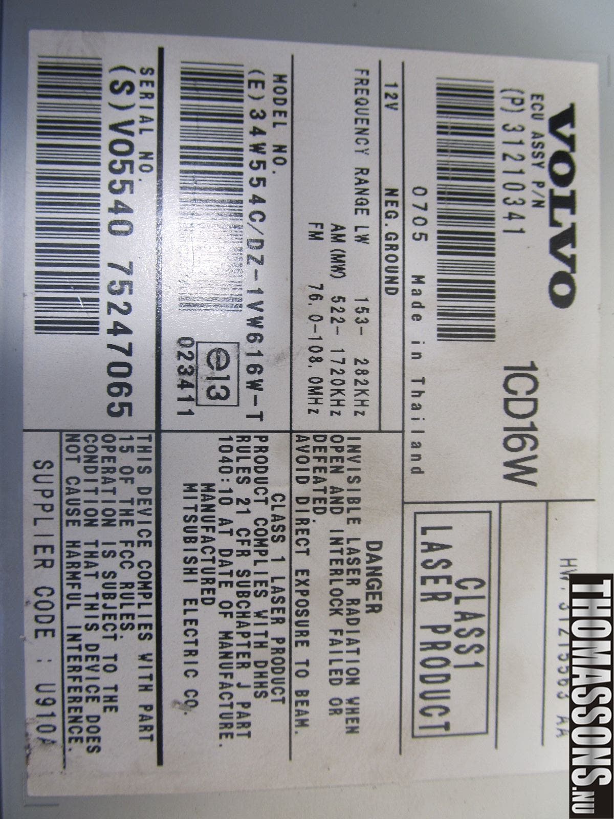 Volvo V50 08-12 Radio