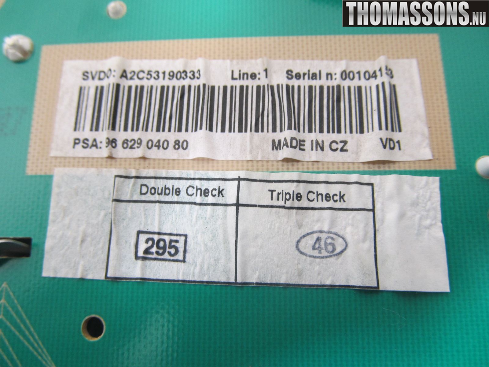 Peugeot 207 Instrument Komb