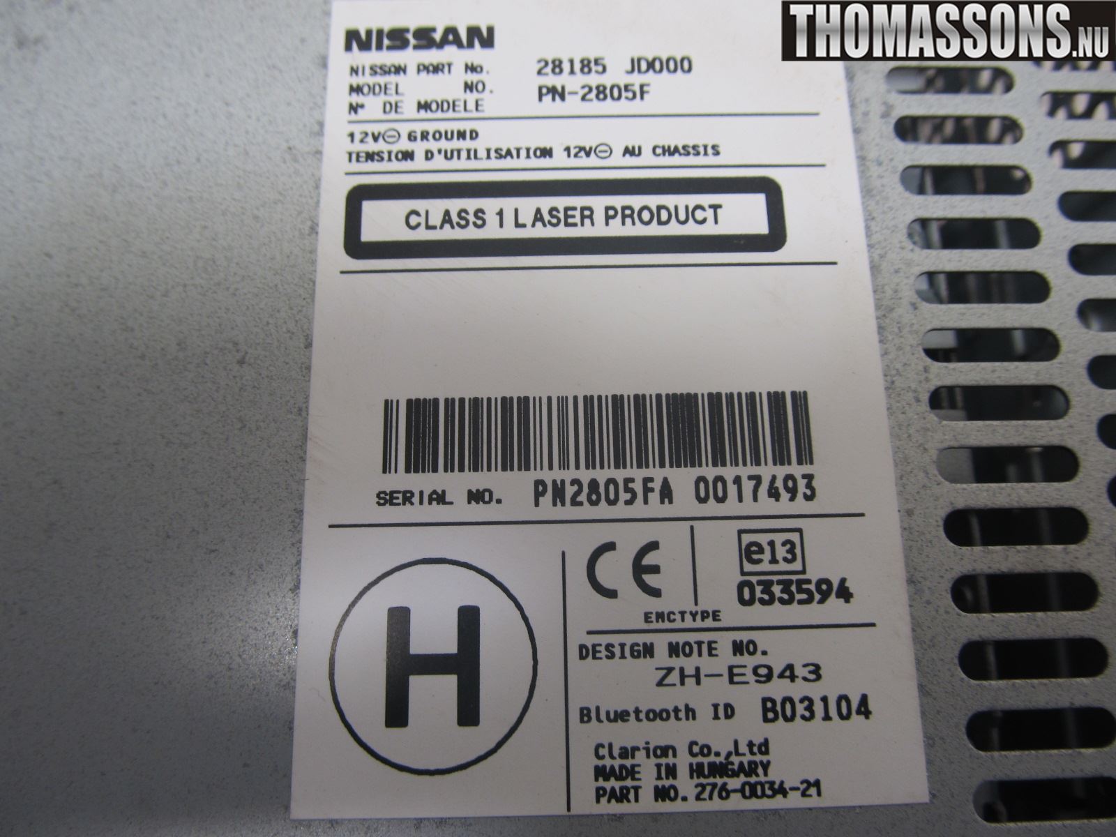 Nissan QASHQAI   07-10 Radio