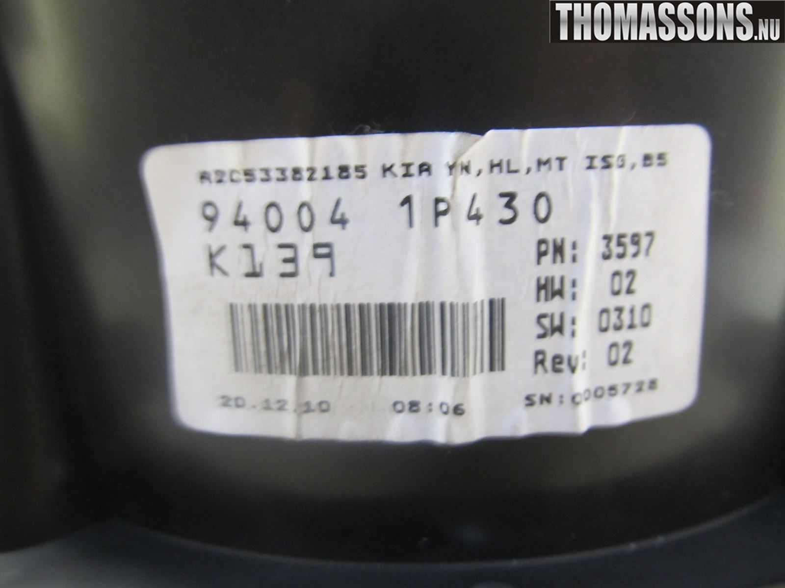 Kia VENGA 10-19 Instrument Komb