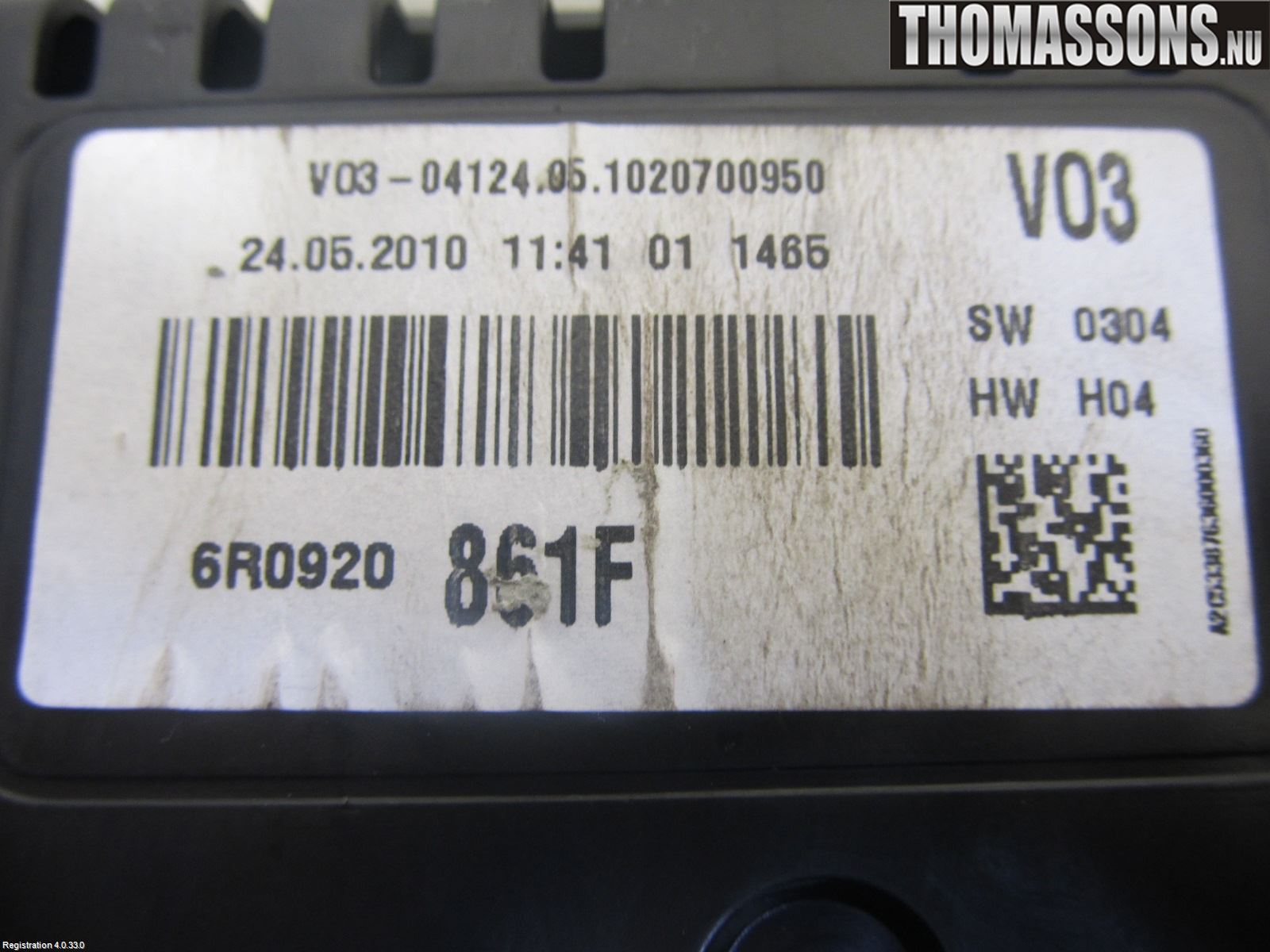 Volkswagen VW POLO 10-17 Instrument Komb