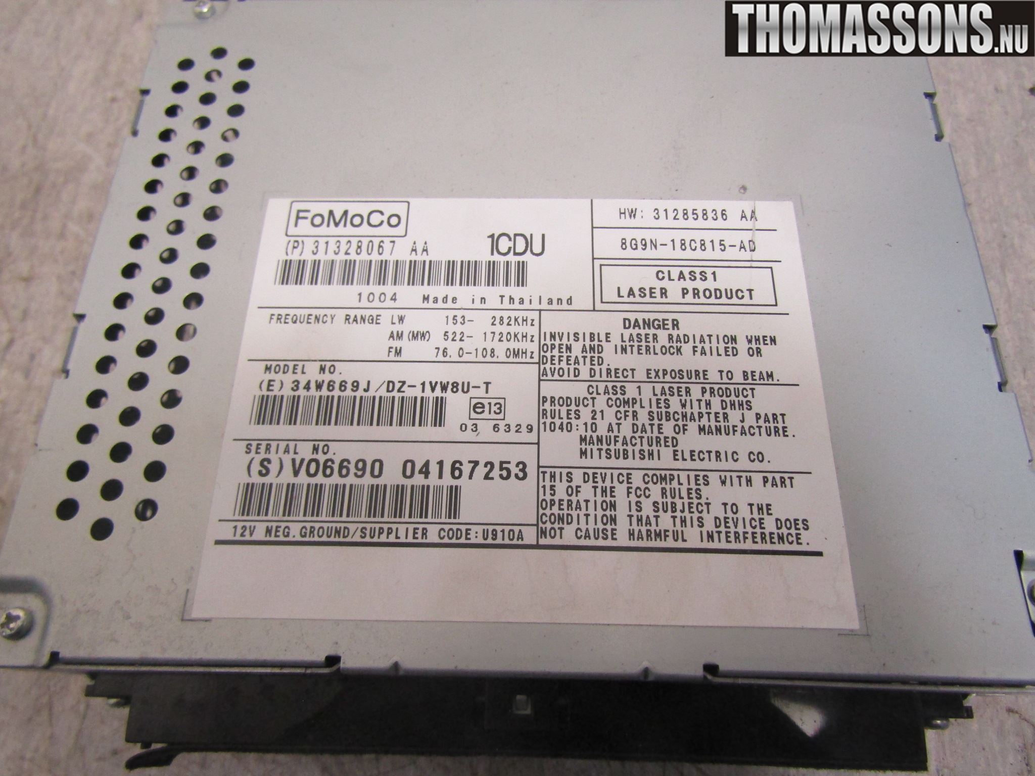 Volvo XC60 09-13 Radio