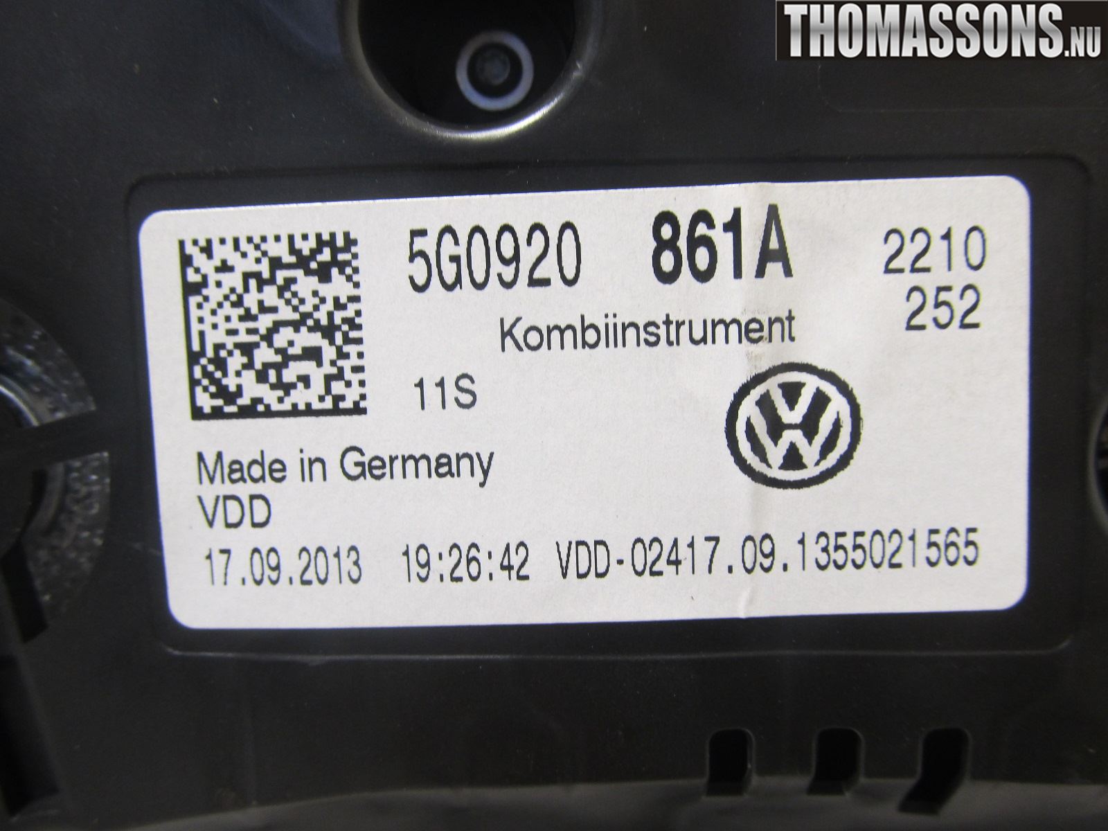 Volkswagen VW GOLF / E-GOLF VII 13-20 Instrument Komb