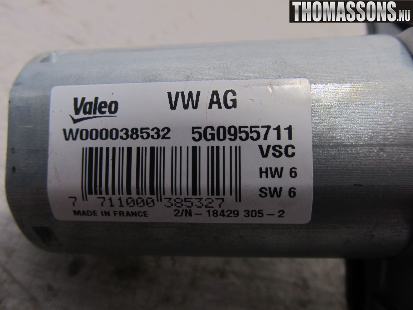 Volkswagen VW GOLF / E-GOLF VII 13-20 Torkarmotor Baklucka