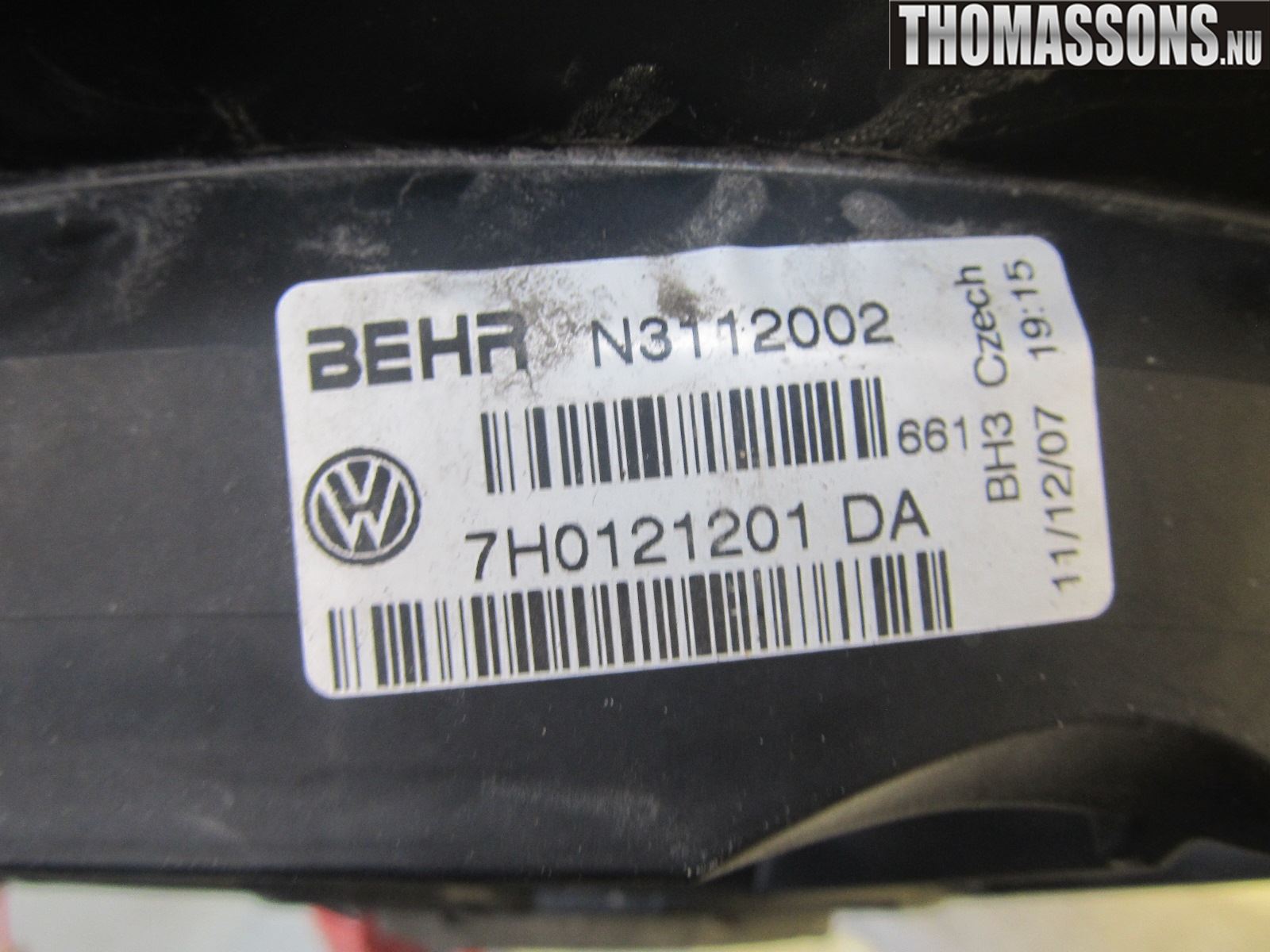 Volkswagen VW TRANSP/CARAVELLE (T5) 04-15 Kylfläkt El