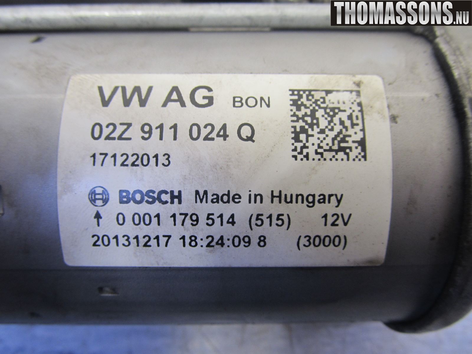 Audi A3/S3 8V 13-20 Startmotor