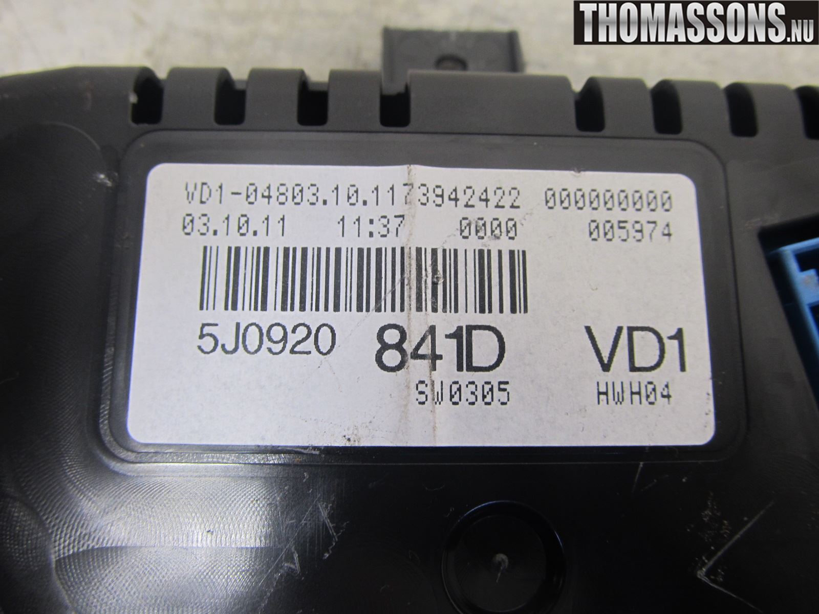 Skoda FABIA 07-14 Instrument Komb