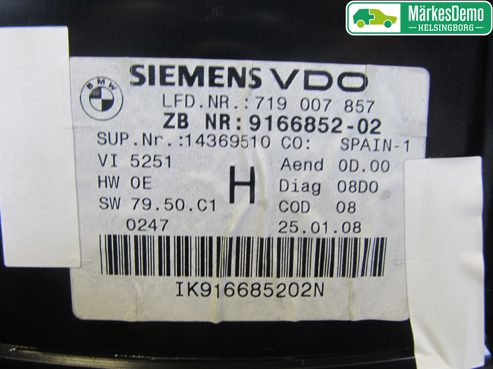 BMW 3 E90/91 SED/TOU 05-12 Instrument Komb