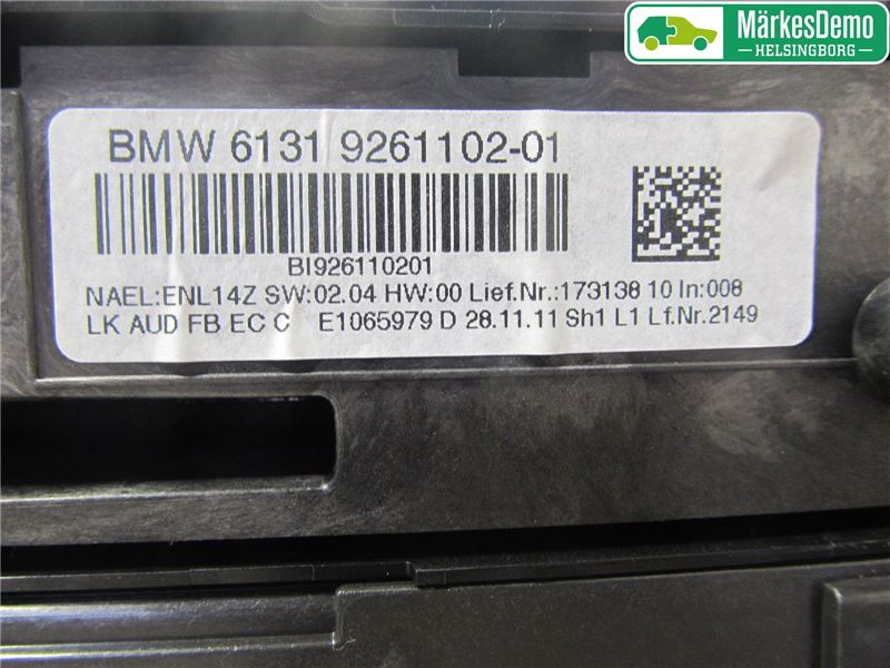 BMW 1 F20/F21 11-19 Ac Styrenhet Ac Manöveren