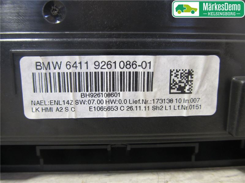 BMW 1 F20/F21 11-19 Ac Styrenhet Ac Manöveren