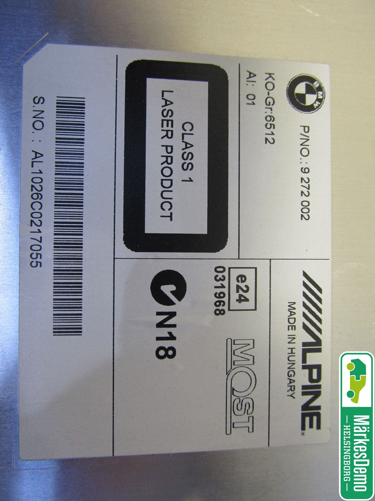 BMW 5 F10/F11/F18 09-17 Cd Radio - Multimediapanel