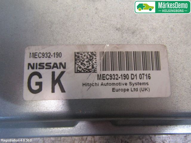 Nissan QASHQAI 10-14 Styrenhet Insprut Bensin