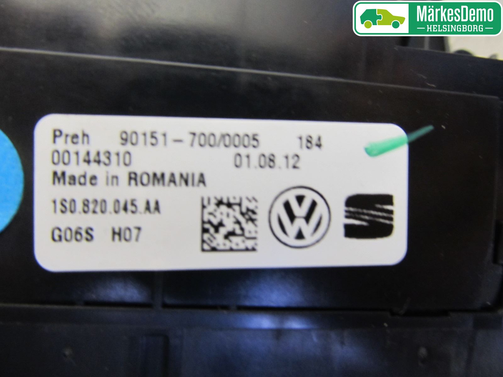 Volkswagen VW UP! / E-UP! Ac Styrenhet Ac Manöveren