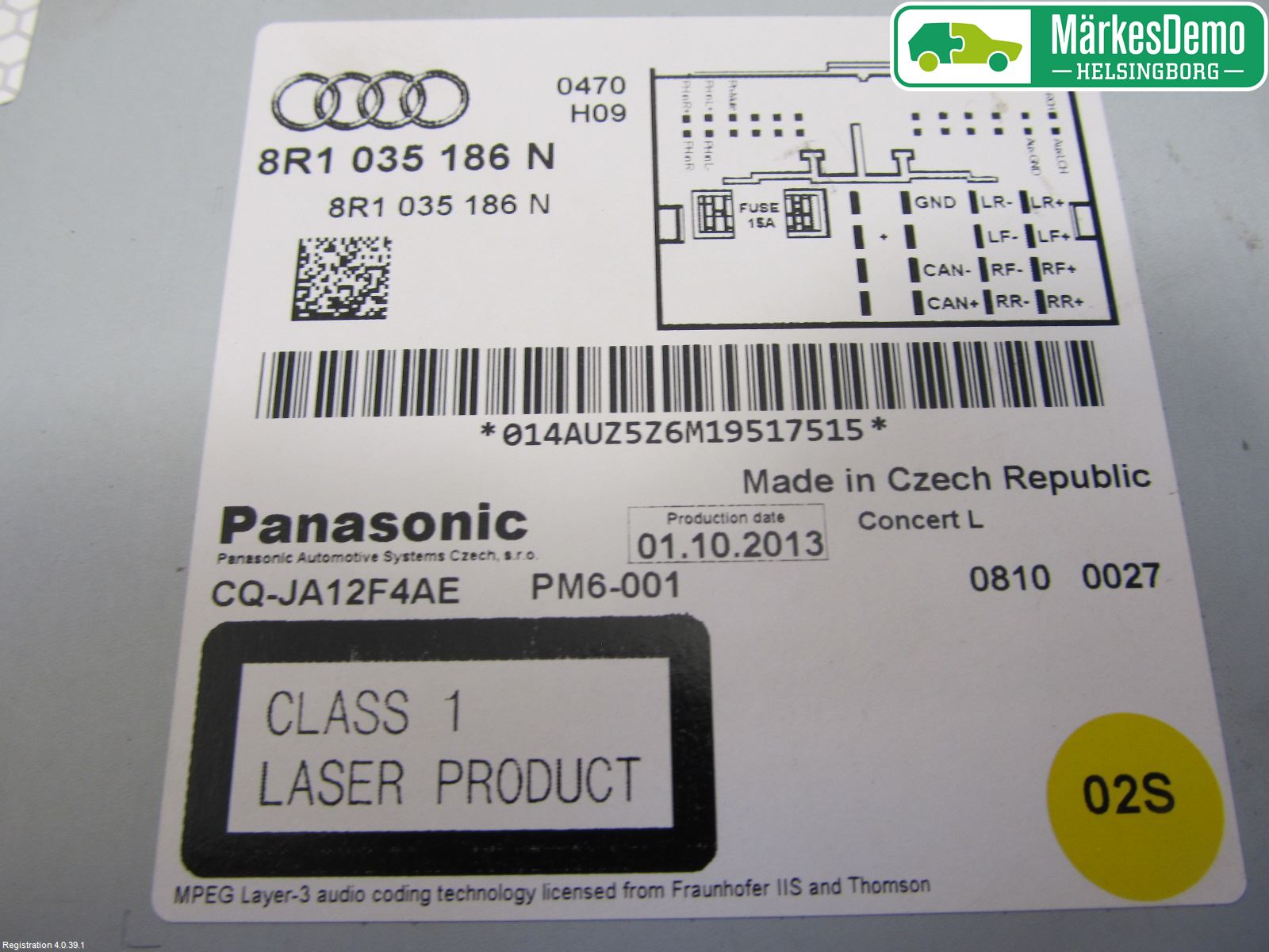 Audi A4 12-15 Cd Radio - Multimediapanel