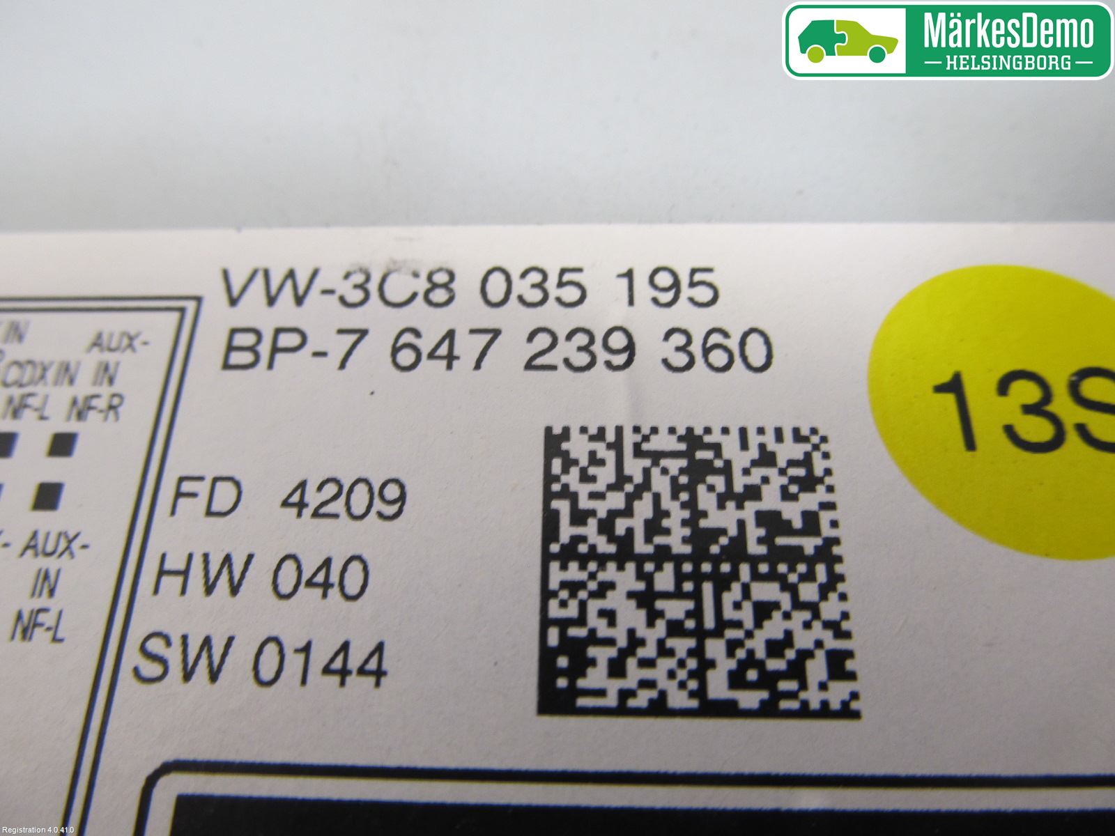 Volkswagen VW SCIROCCO 09-17 Cd Radio - Multimediapanel