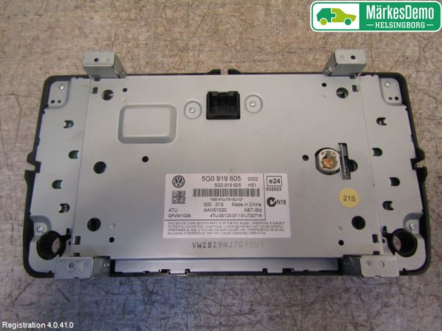 Volkswagen VW GOLF / E-GOLF VII 13-20 Multifunktionsdisplay