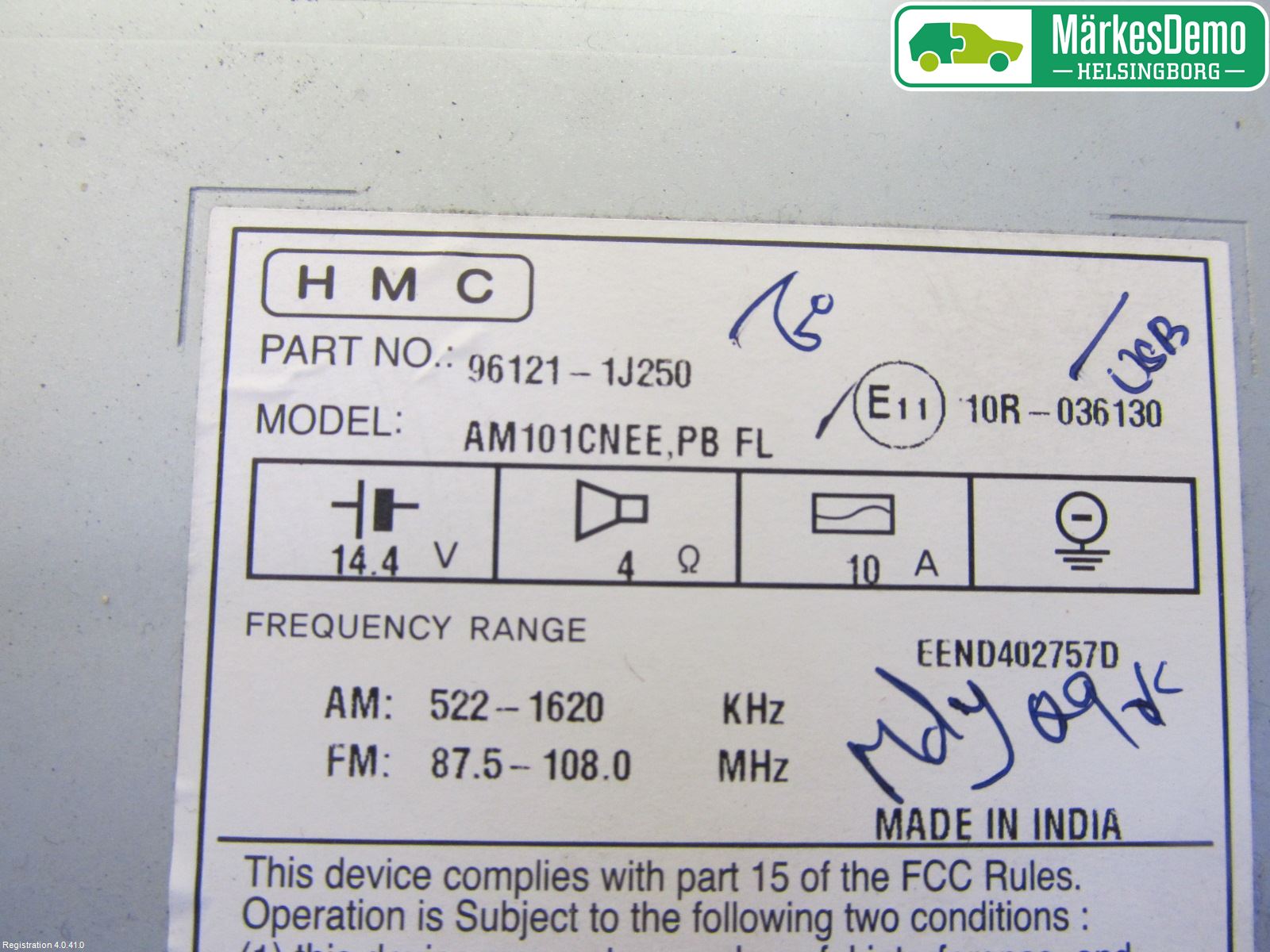 Hyundai i20 PB 09-14 Cd Radio - Multimediapanel