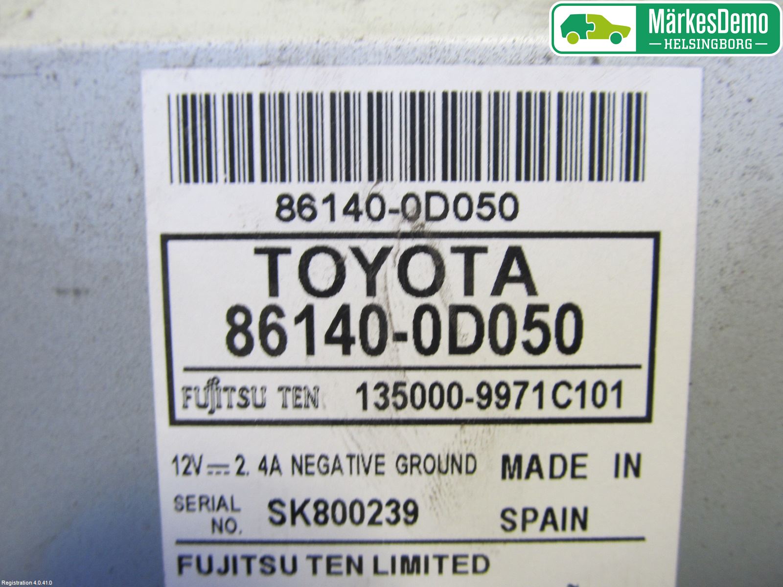 Toyota YARIS XP130 12-14 Gps Navigator