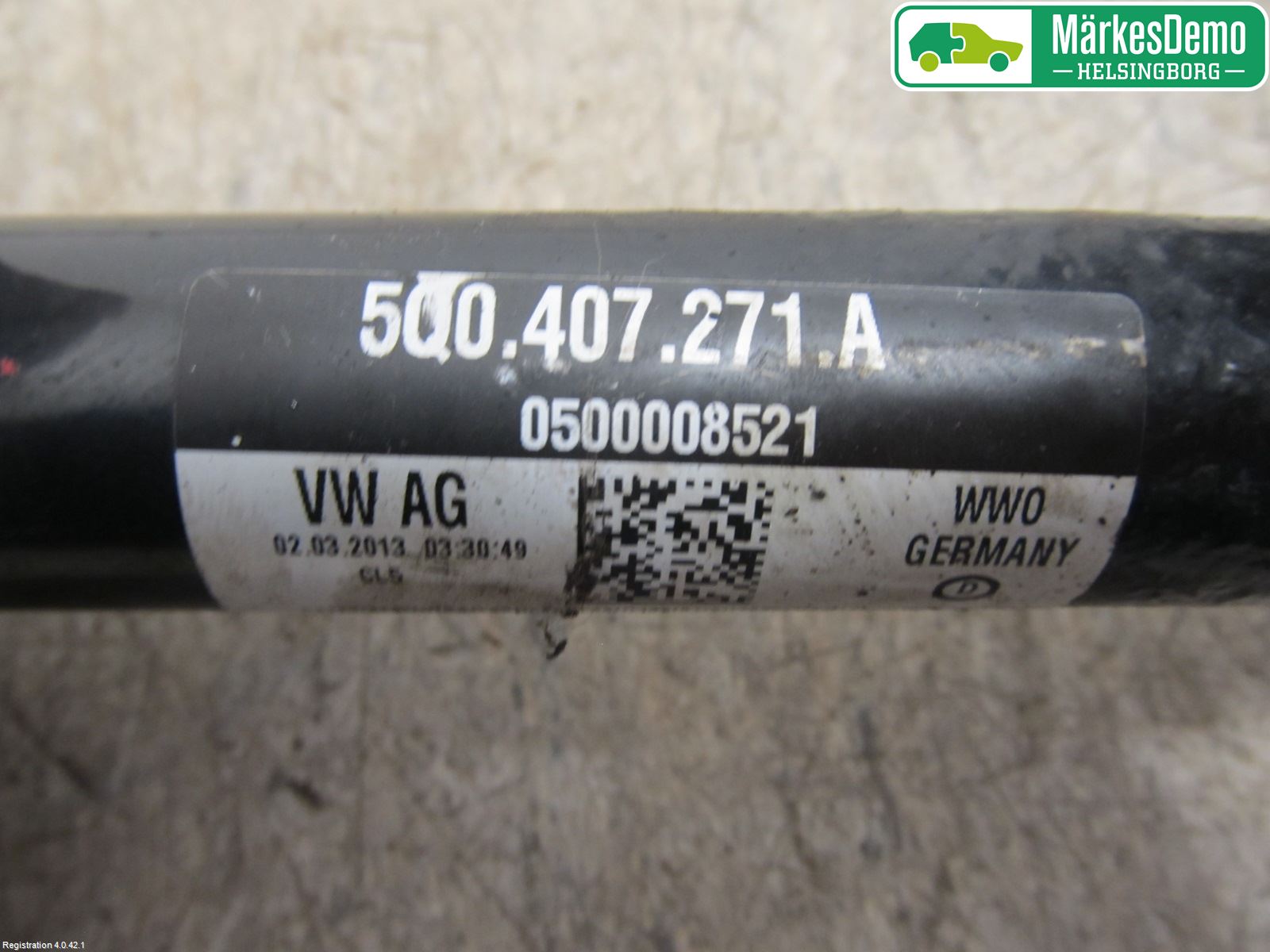 Audi A3/S3 05-13 Drivaxel Fram Vänster