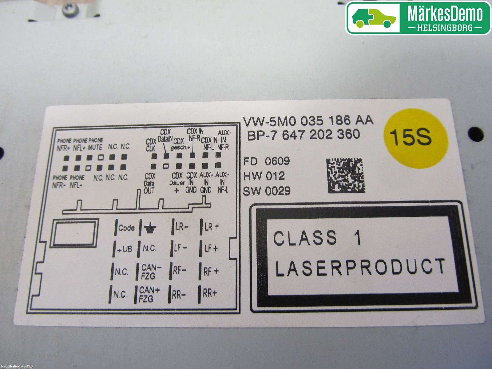 Volkswagen VW GOLF PLUS/CROSS GOLF 04-14 Cd Radio - Multimediapanel