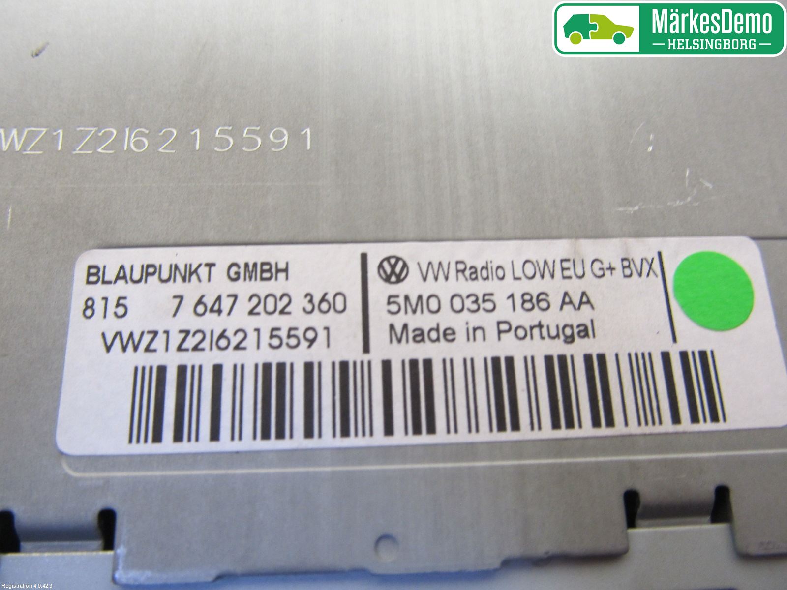 Volkswagen VW GOLF PLUS/CROSS GOLF 04-14 Cd Radio - Multimediapanel