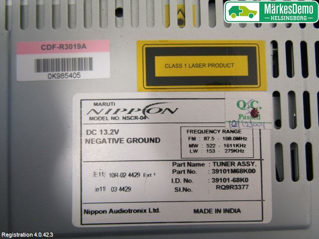 Suzuki ALTO 79-14 Cd Radio - Multimediapanel