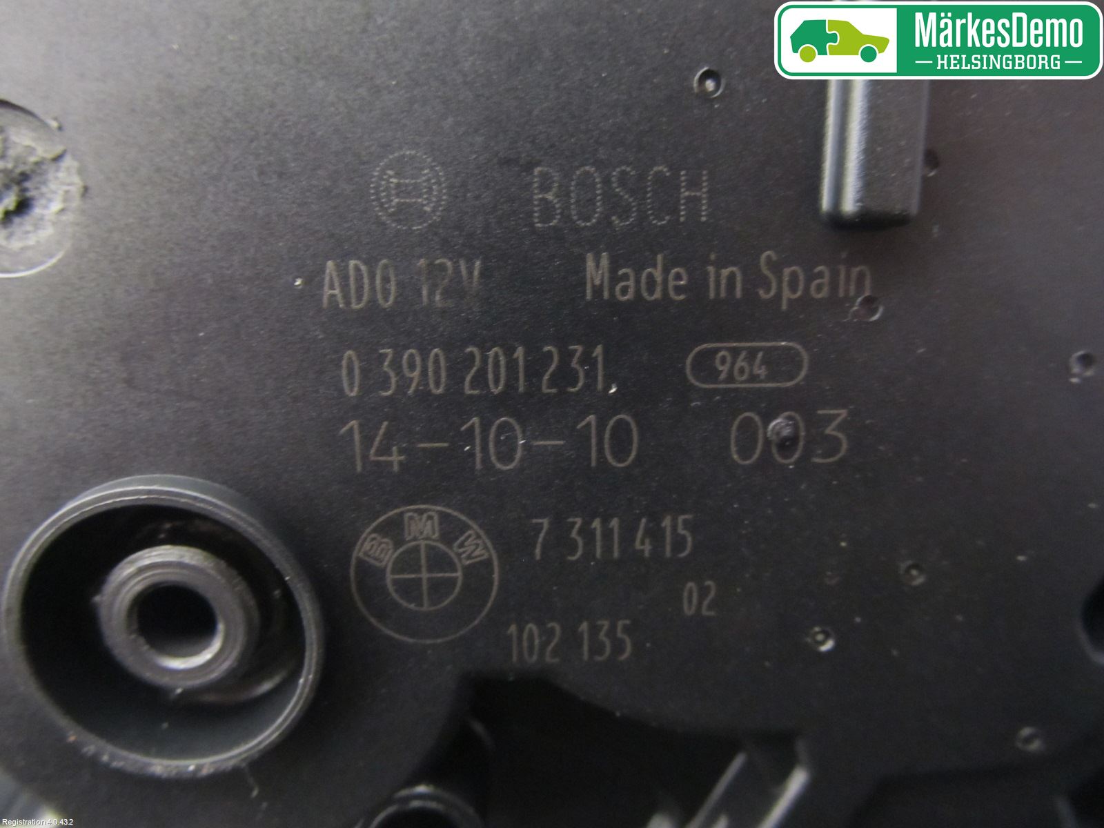 BMW 3 F30/F31/F80 12-19 Torkarmotor Baklucka