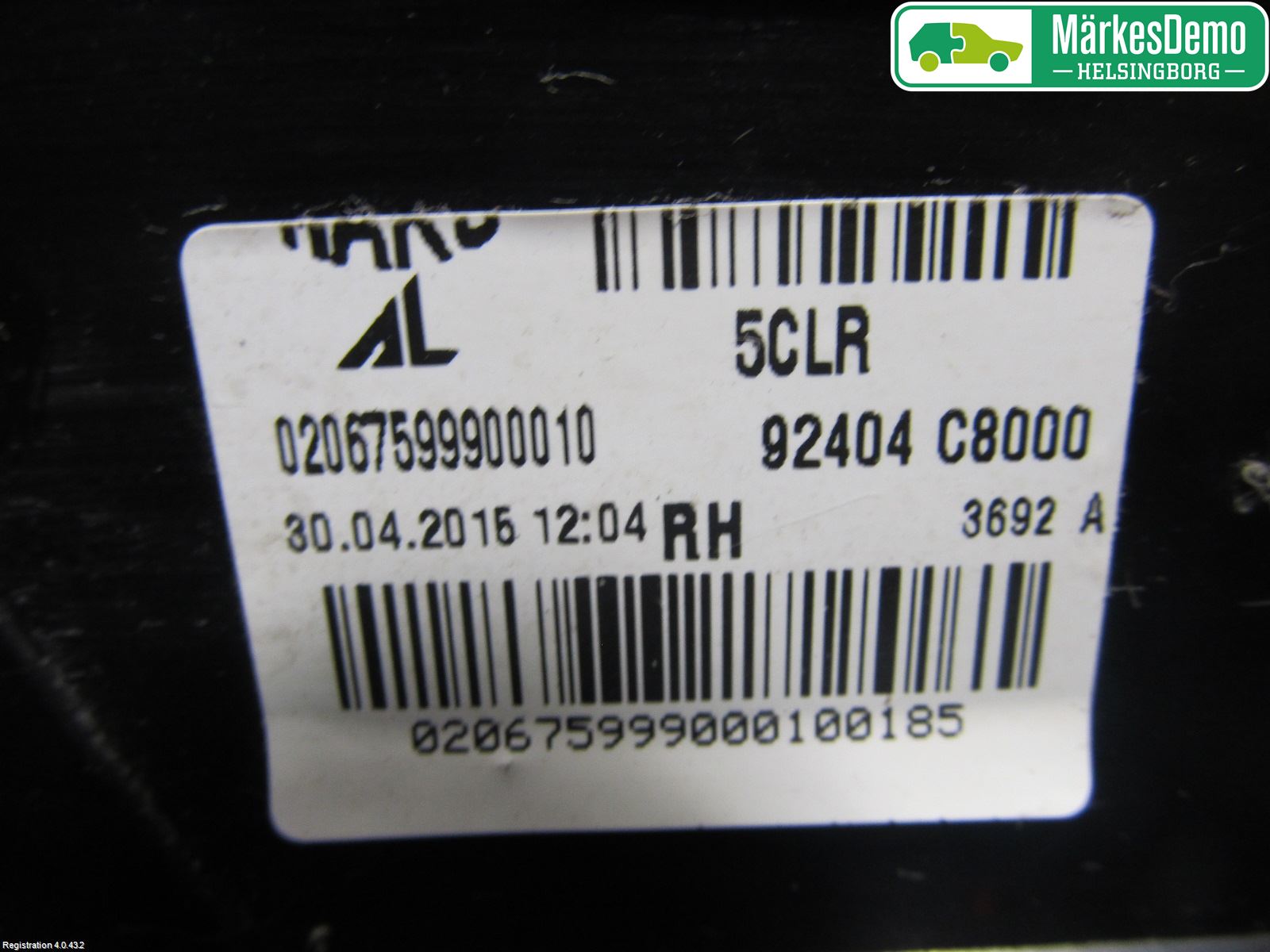 Hyundai i20 GB 15-20 Bakljus Lucka Hö