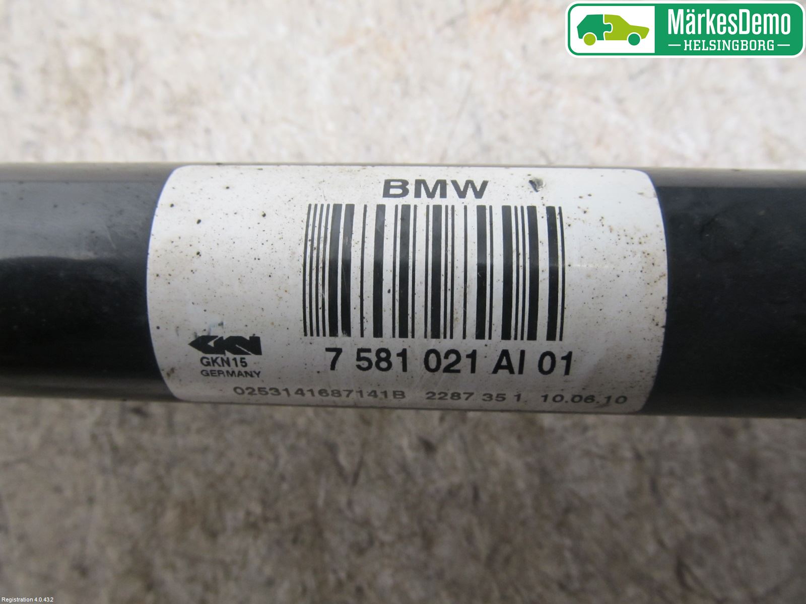 BMW 5 F10/F11/F18 09-17 Drivaxel Bak Vänster