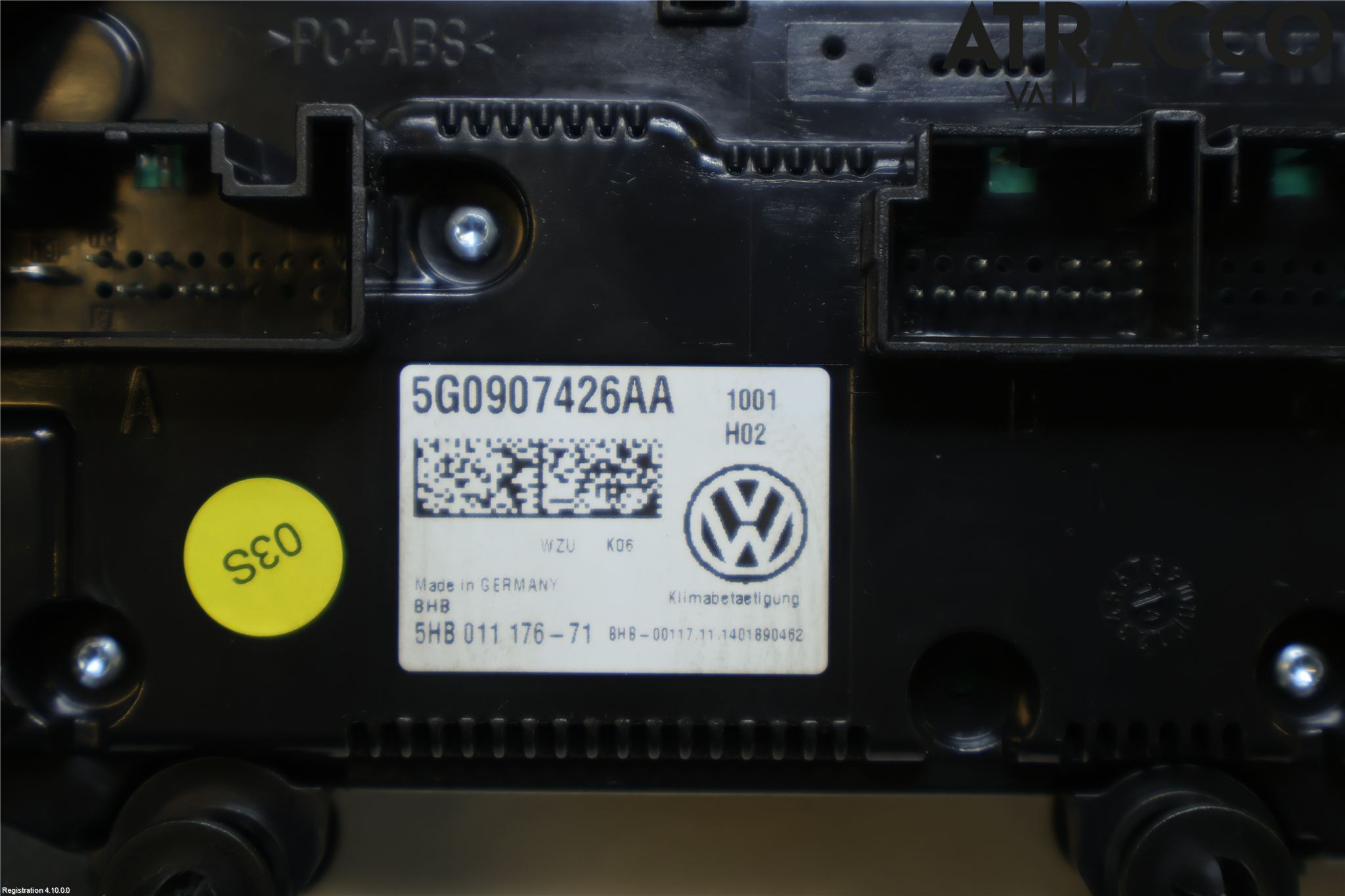 Volkswagen VW GOLF / E-GOLF VII 13-20 Ac Styrenhet Ac Manöveren