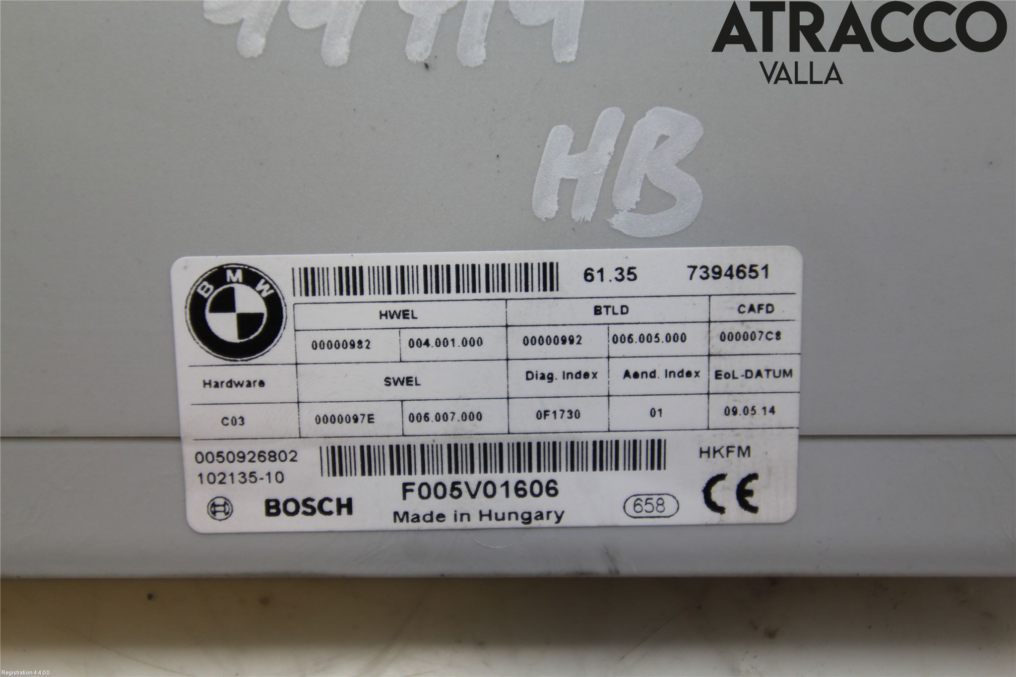BMW 5 F10/F11/F18 09-17 Styrenhet Övrigt